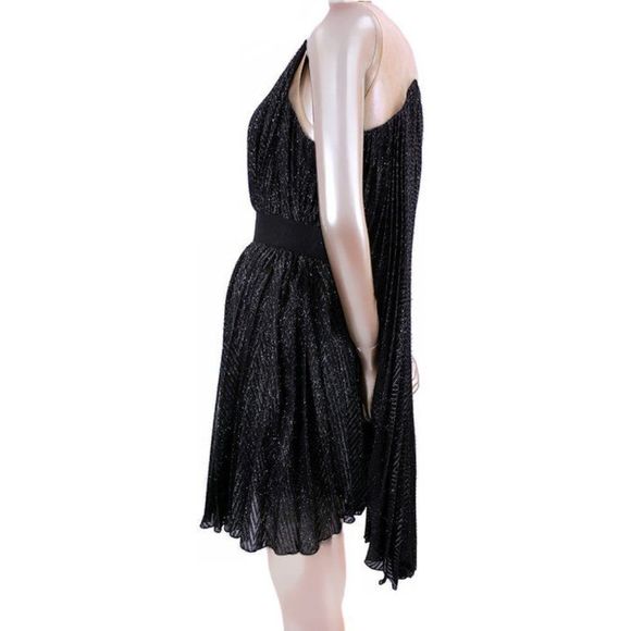 NWT Maria Lucia Hohan Limited Series Knife Pleated Metallic Party Dress - Picture 4 of 16